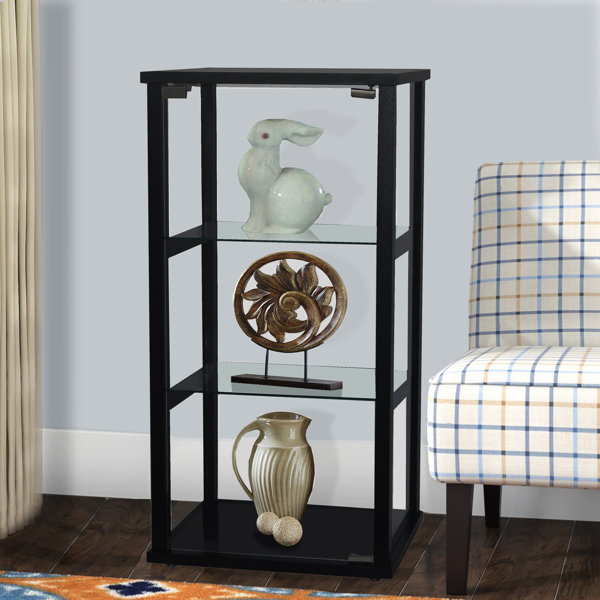 Latitude Run® Floor Standing Curio In Black Finish Wayfair Canada